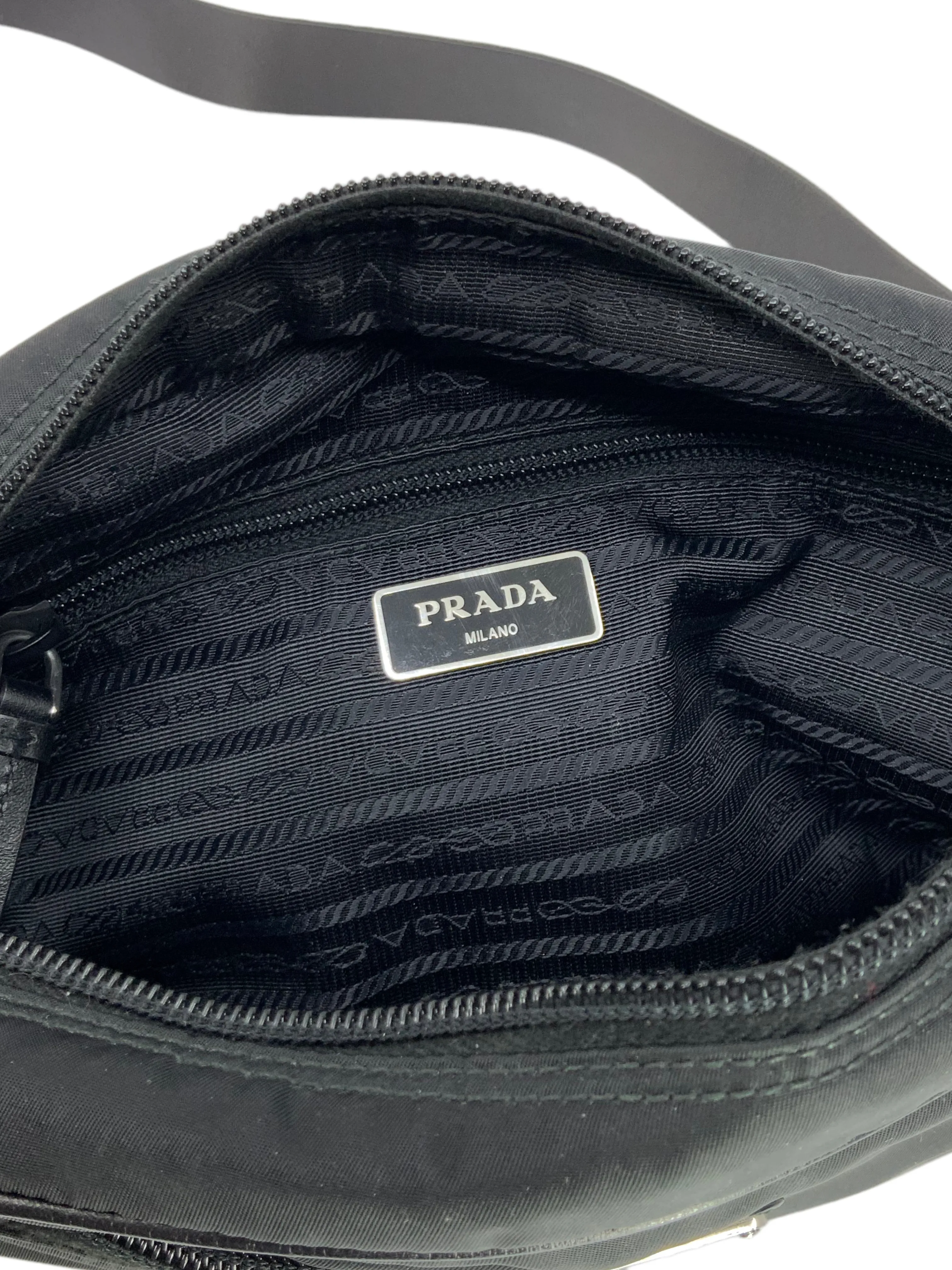 PRADA Tessuto Nylon Studded New Vela Shoulder Bag