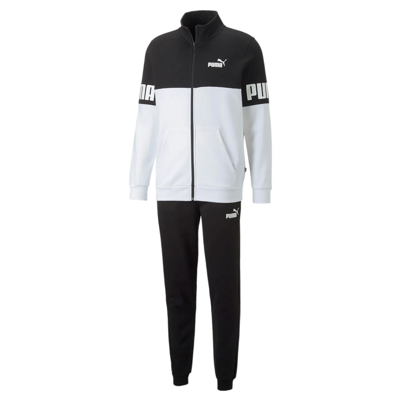 Puma Power Colorblock men's tracksuit 670038-01 black-white