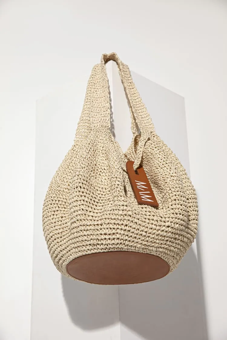 Raffia handbag