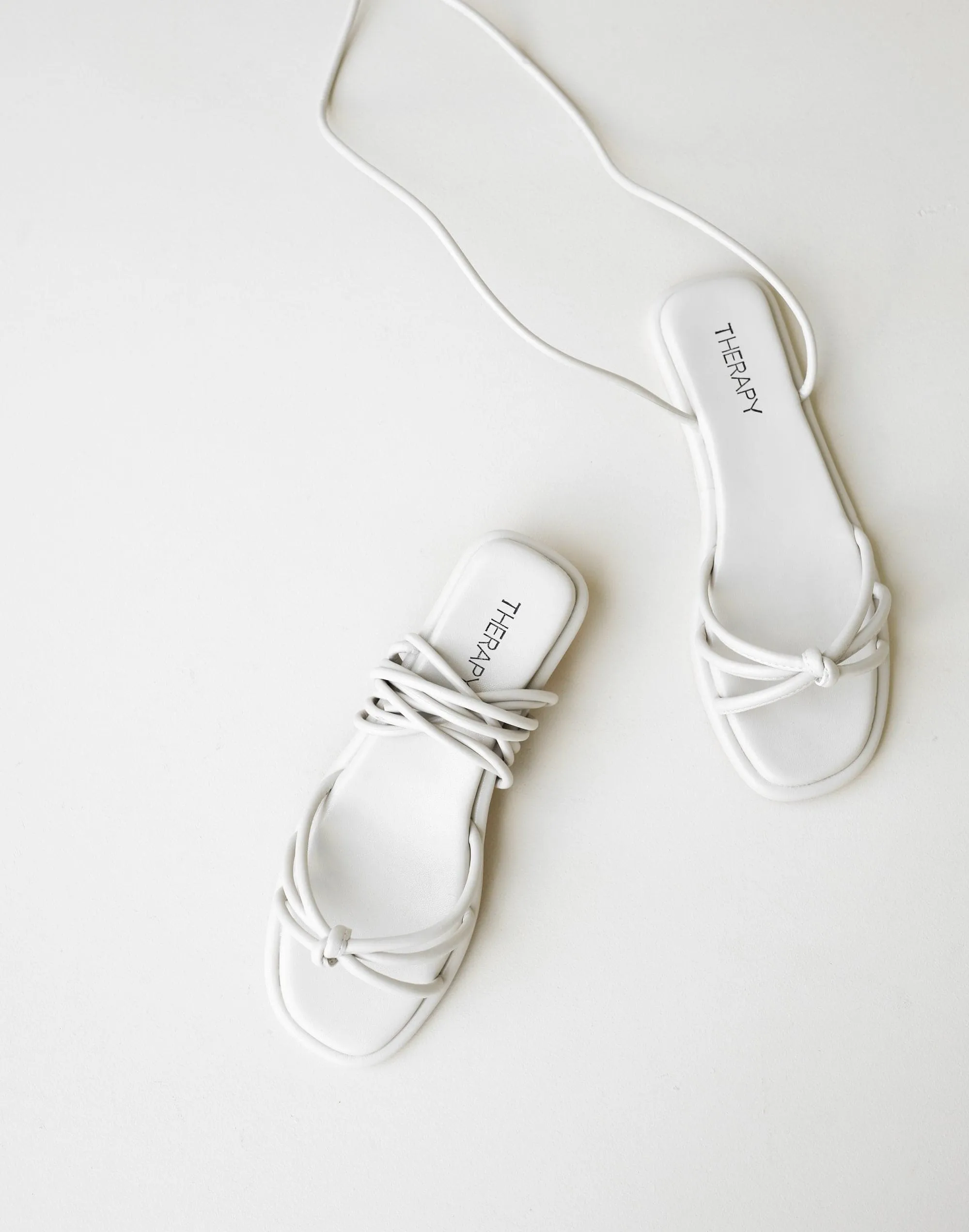 Raye Sandals (Bone Smooth PU) - By Therapy