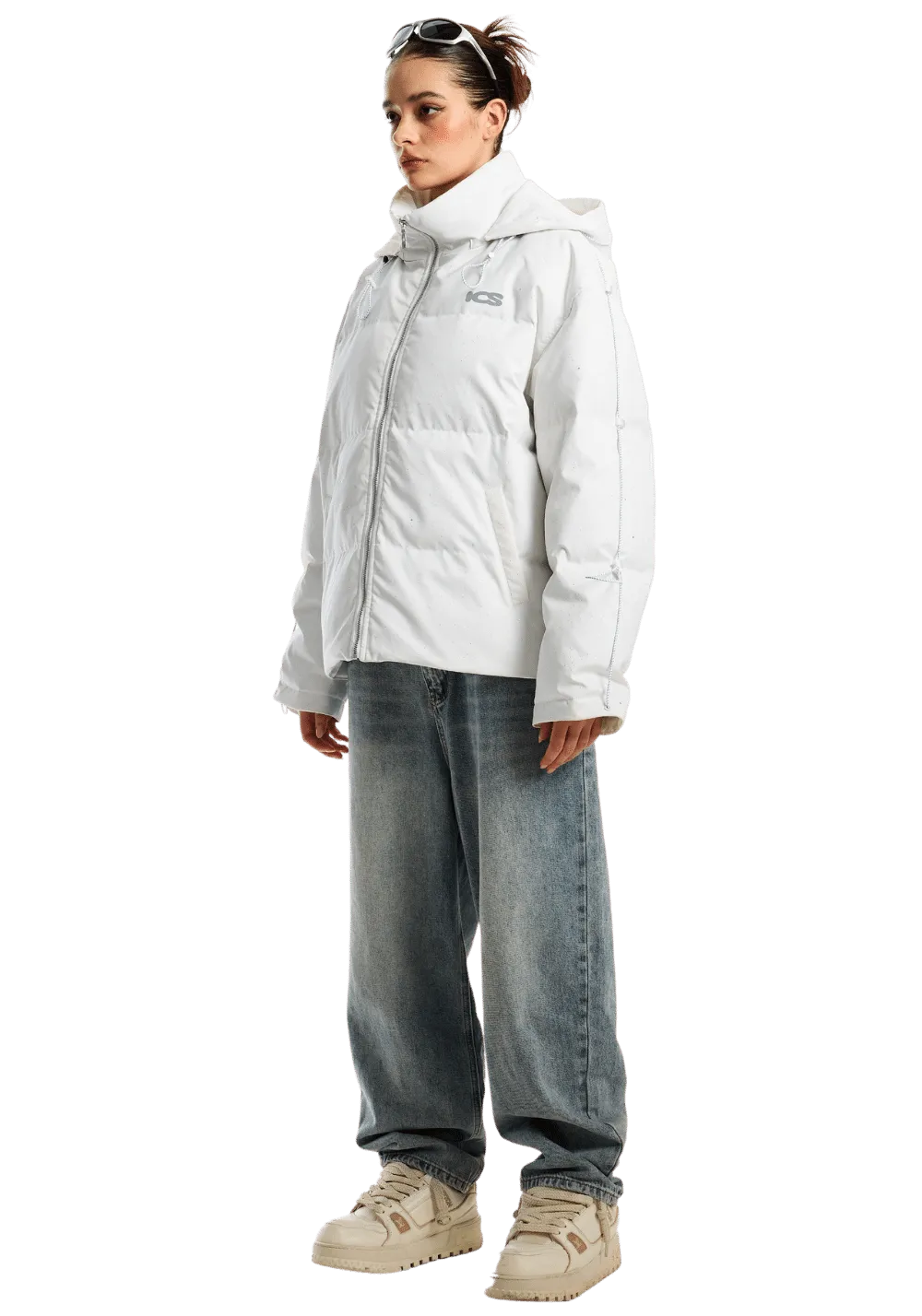 Reflective Drawstring Puffer Jacket