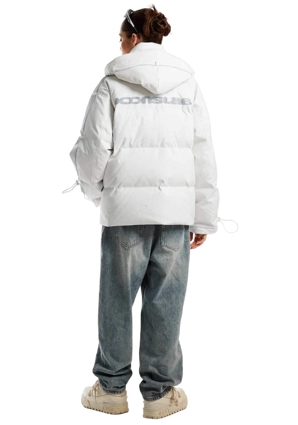 Reflective Drawstring Puffer Jacket