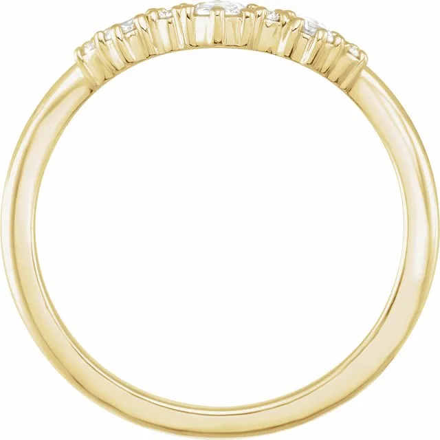 Rosecut Diamond Tiara Band in Recycled 14k Gold