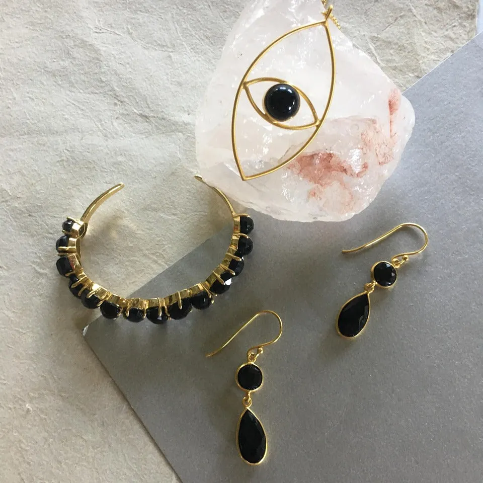 Sophia Earrings With Black Onyx