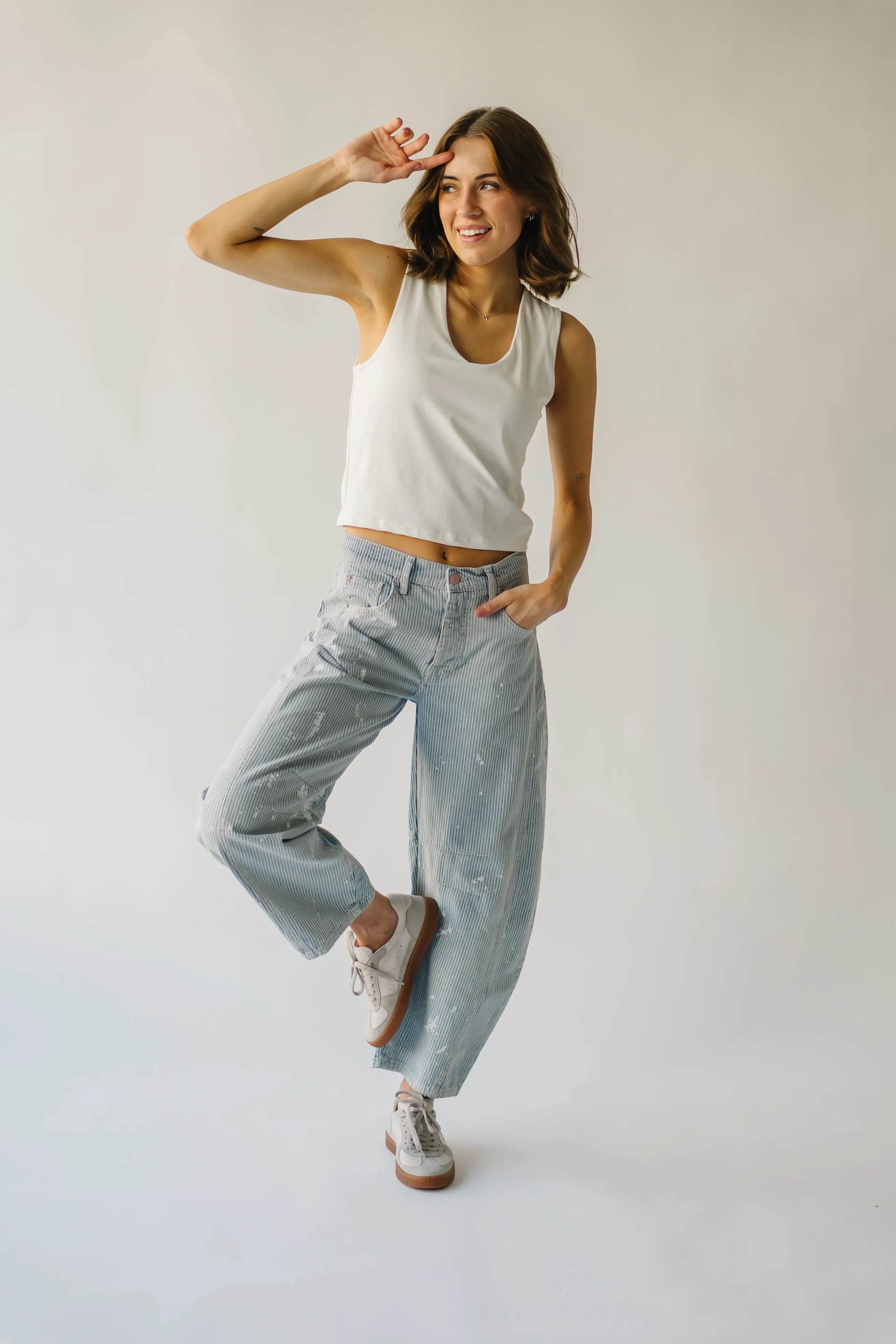 The Agresta Cropped Tank in White