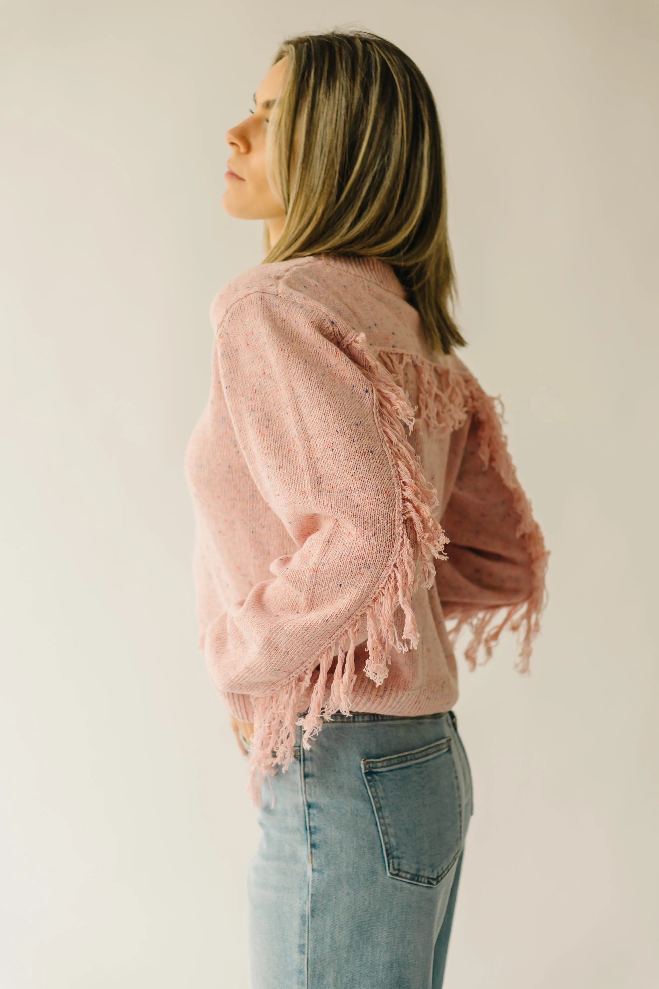 The Rolleston Knit Sweater in Dusty Pink