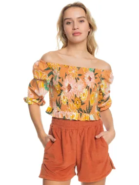 Womens Like The Sun Again Off The Shoulder Top