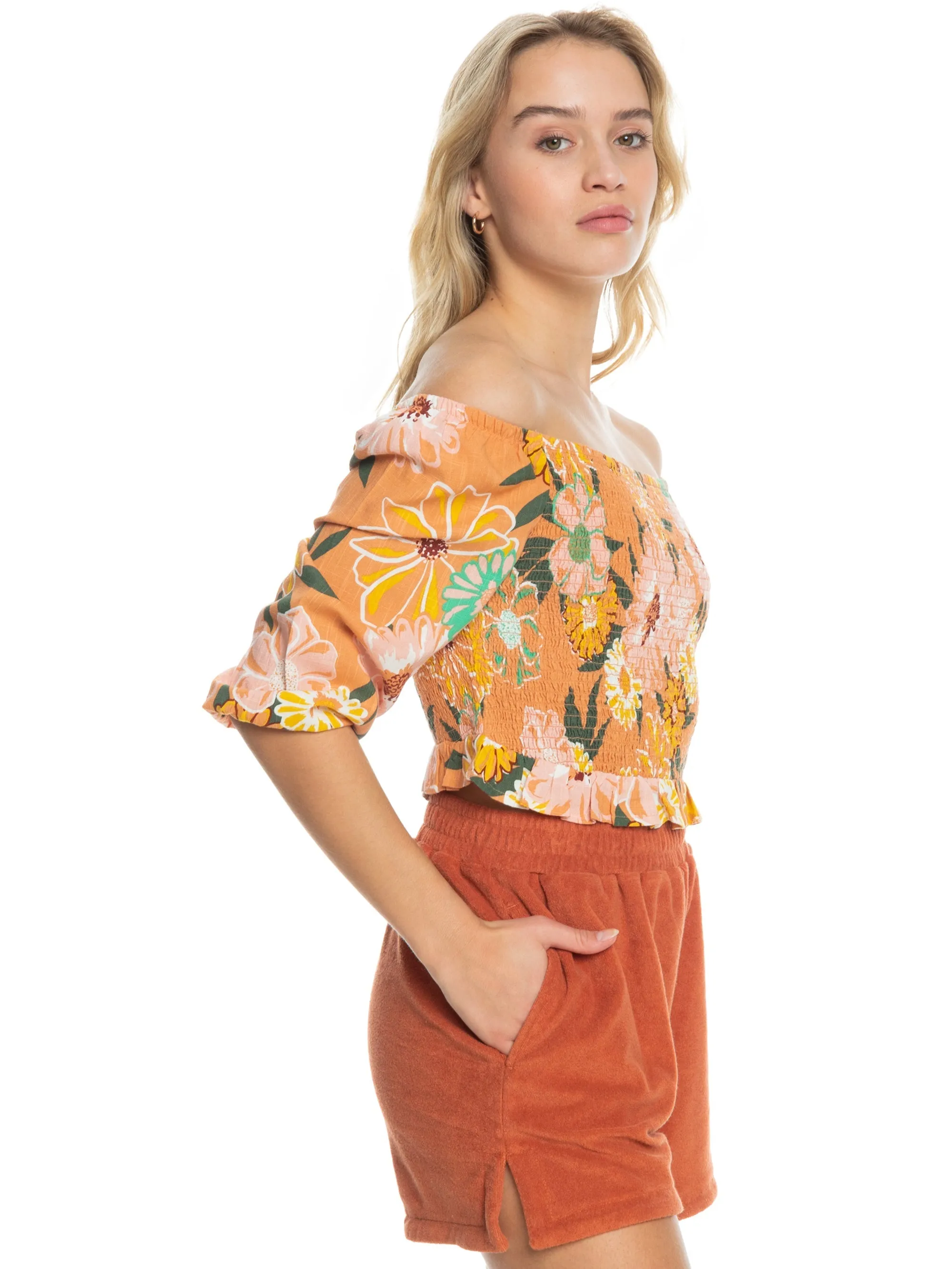 Womens Like The Sun Again Off The Shoulder Top